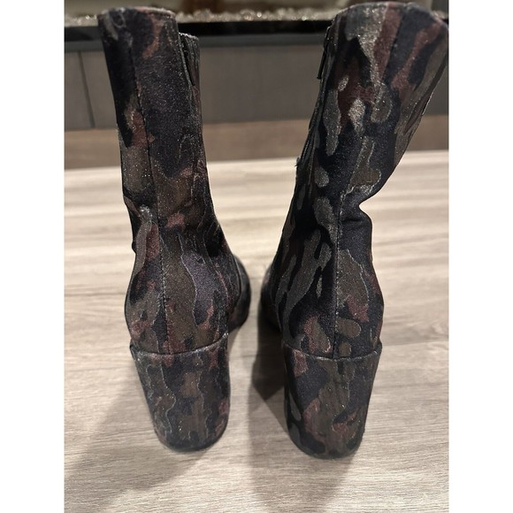 Summit Shaw White Mountain Womens Boots Black Camo Block Heel Ankle Boot 41 - Picture 4 of 8